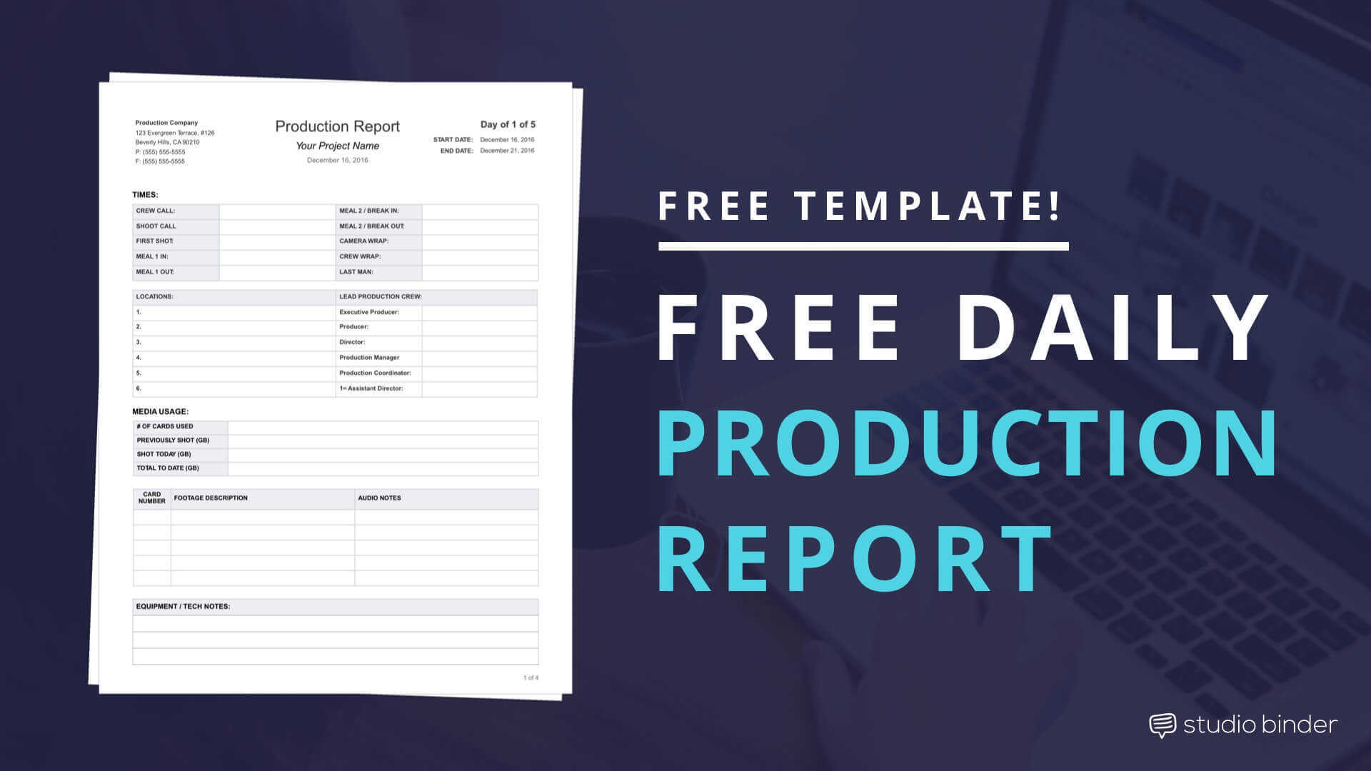 Download Fim Daily Production Report Template - StudioBinder